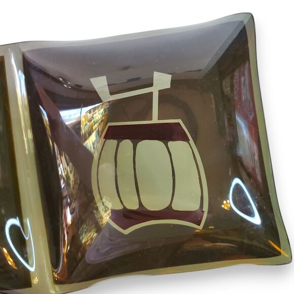 VTG 1950s Houze Art Glass Tray Salad Dressing Recipe MCM Bent Glass Relish 17.5" - Picture 6 of 16